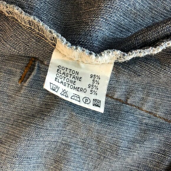 M&D Mens Denim Jacket Vintage Retro Trucker Inside Pocket Cotton Stretch L - Picture 5 of 5